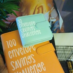 Orange and Mint Envelope Savings Challenge Wallets